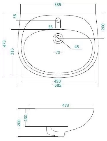Умывальник Анимо-60 с постаментом