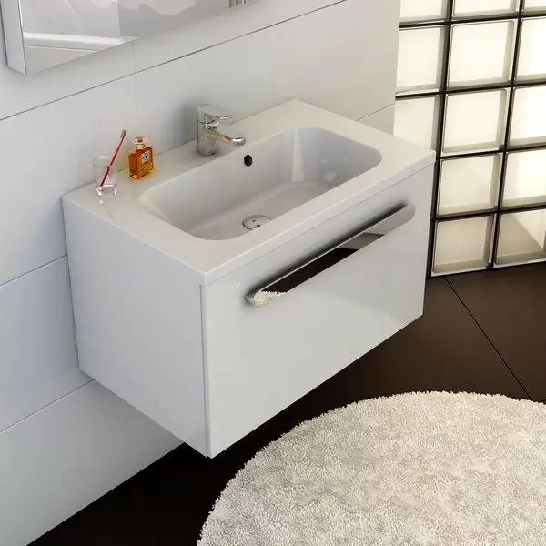 Тумба под умывальник SDU 800 Chrome оникс/белая X000000535