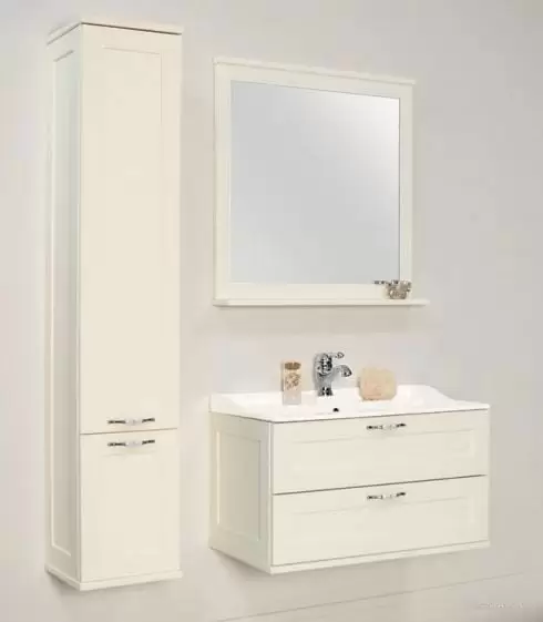 Зеркало ЛЕОН 80 дуб белый 1A186402LBPS0