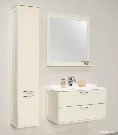 Тумба под умывальник ЛЕОН 80 дуб белый 1A186301LBPS0