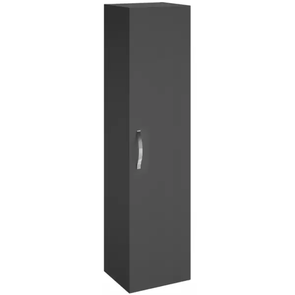 Пенал подвесной Ola 35 х 140 см 4 стеклянные полочки серый антрацит EB396-N14