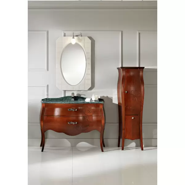 Стеклянная раковина-столешница 123x55x15 Nero marquinia TULIP 123 TULIPTOP123MARQ