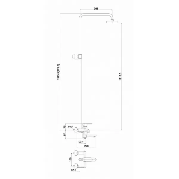 Душевая система Beverly SX-1060 Антик TIMO