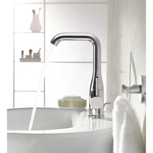 Смеситель Essence+ для умывальника с высоким изливом гладкий корпус 23541001 Grohe