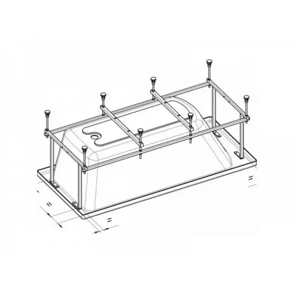 Монтажный комплект к ванне Hall 170x75 (каркас+сифон+крепление к стене) ZRU9302770