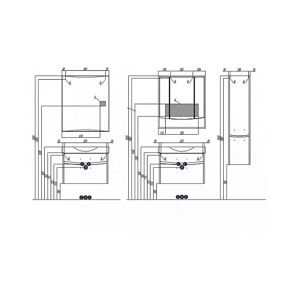 Тумба под умывальник Инфинити 76 1A192001IFSC0 ясень коимбра с раковиной Signo76 f01 (Infinity76)