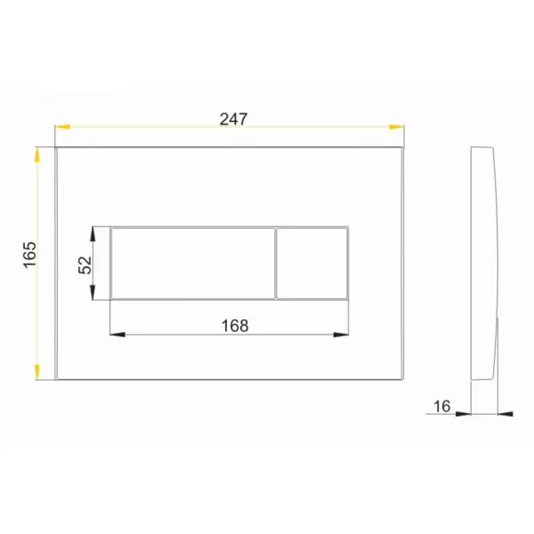 Кнопка управления, хром-матовый M372