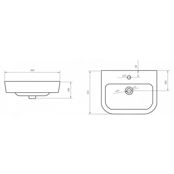 Раковина ALBANO BB120L