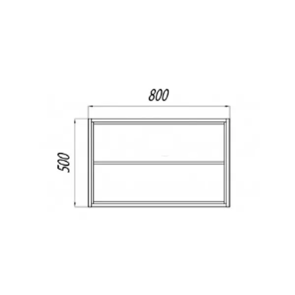 Модуль подвесной открытый под раковину БРУК 80 дуб феррара 1A201501BCDF0
