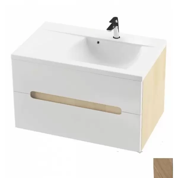 Тумба под умывальник SD 800-L CLASSIC II каппучино/белая
