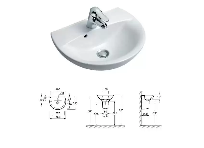 Раковина PATIO E4152
