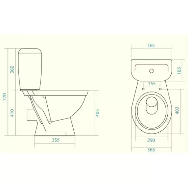 Унитаз-компакт Паллада 1WH302371 горизонтальный выпуск двухрежимная арматура сиденье полипропилен