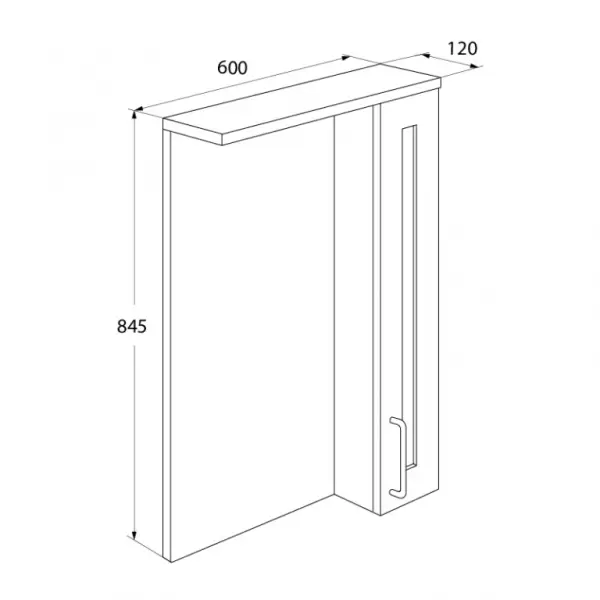 Шкаф-зеркало 60 см Sena ID SEN6000i99