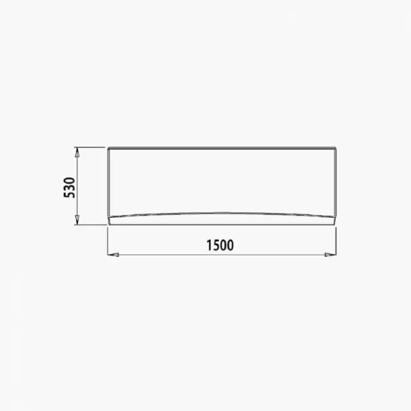 Панель фронтальная для ванны с креплением 150 см универсальная 001 001150Ui93