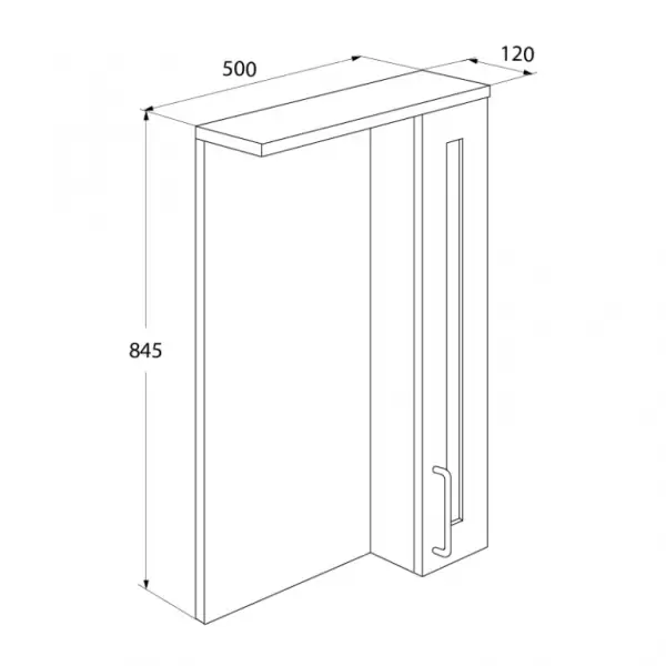 Шкаф-зеркало 50 см Sena ID SEN5000i99
