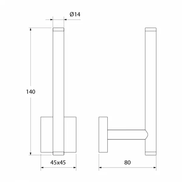 Держатель запасного рулона туалетной бумаги, латунь, Edifice, EDISBS0i43