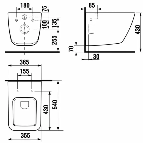 Унитаз подвесной PURE (белый) 8204230000001