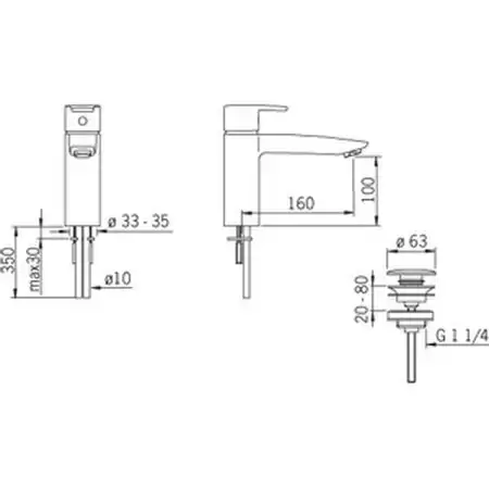 Смеситель для умывальника Cubista 2805