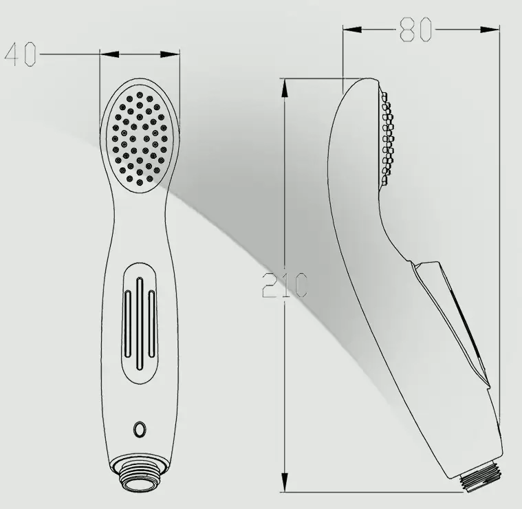 Набор для гигиенического душа с держателем и шлангом BR-05C-Crome