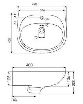Умывальник Анимо-50 с постаментом