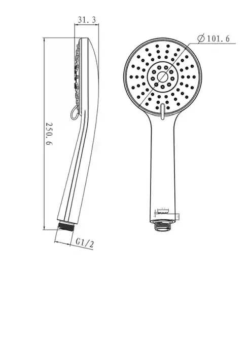Душевая лейка Stream P70138CP-1A-RUS Bravat