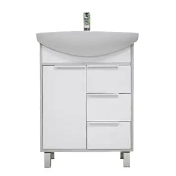 Тумба Рико 65 Белый/Ясень фабрик под раковину смайл 65 1A213301RIB90