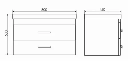 Тумба-умывальник Никосия-80 дуб белый с раковиной Fest 80