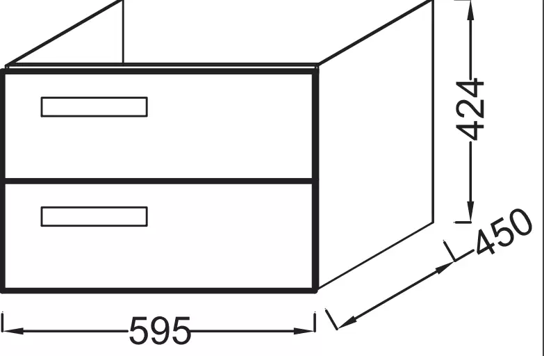 Тумба RYTHMIK для EXQ112-Z /59,5х45х42,4/ (квебекский дуб) EB1301-E10 J.Delafon