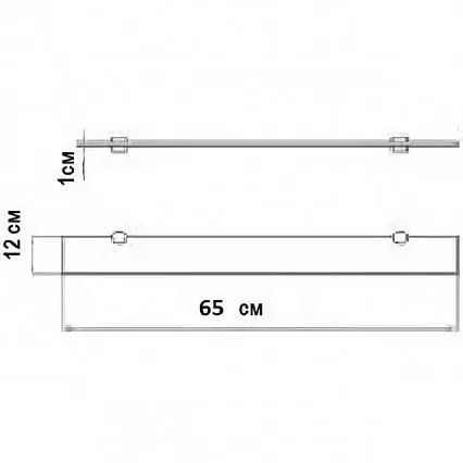 Полка стеклянная универсальная 65 1102-3