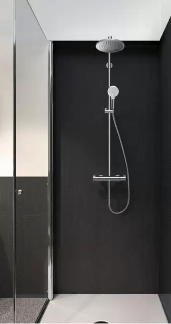 Душевая система для душа с термостатом Crometta S 240 1jet Showerpipe, EcoSmart, 9 л/мин, 27268000