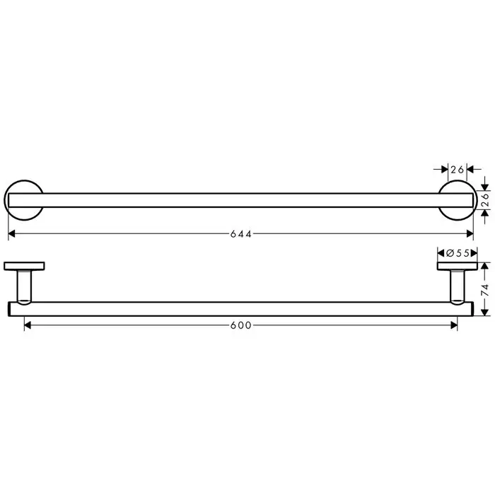 Полотенцедержатель для ванной комнаты,хром HG.Logis Universal Accessories HANSGROHE 41716000