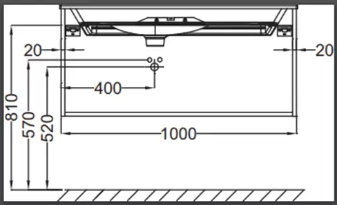 Мебель 100 см для раковины 100 см - 2 ящика ореховое дерево EB3032-E16 J.Delafon