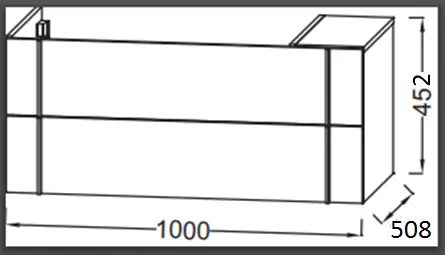Мебель 100 см для раковины 100 см - 2 ящика ореховое дерево EB3032-E16 J.Delafon