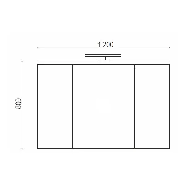Комплект мебели Брук 120 дуб феррара с зеркальным шкафом
