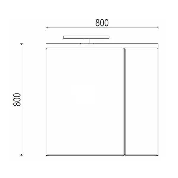 Комплект мебели Брук 80 дуб феррара с зеркальным шкафом