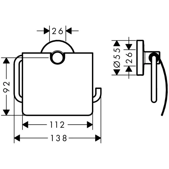 Держатель для туалетной бумаги,хром HG.Logis Universal Accessories HANSGROHE 41723000