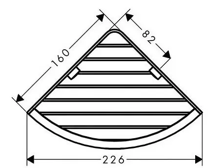 Угловая мыльница и полочка,хром HG.Logis Universal Accessories HANSGROHE 41710000