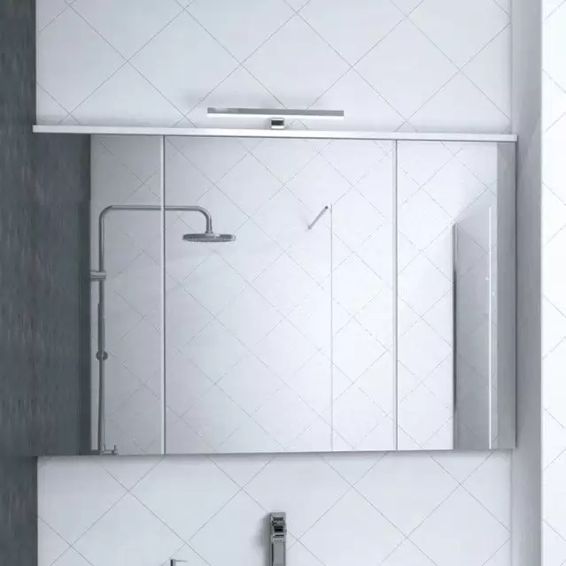 Комплект мебели Брук 120 дуб феррара с зеркальным шкафом