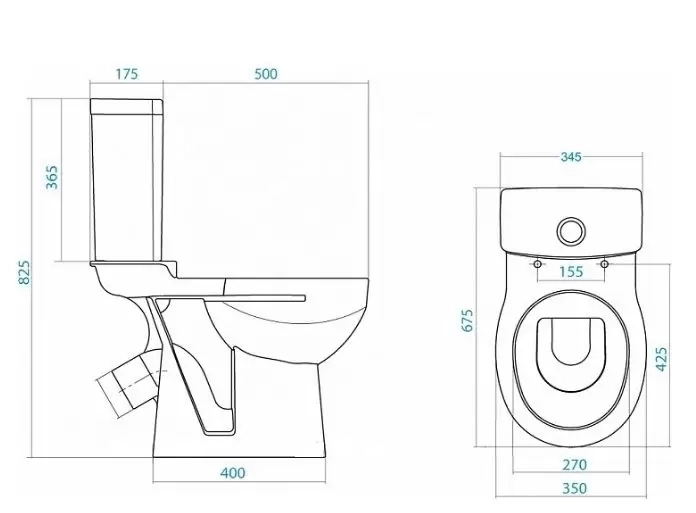 Унитаз-компакт ВЕРСАЛЬ с косым выпуском, с двух арм, сидс микр/35х67,5/(белый) 1WH302406 Santek