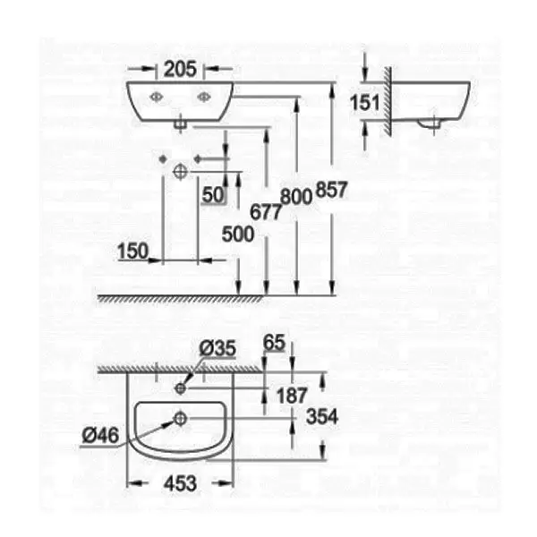 Мини-раковина Bau Ceramic 45, 39424000 GROHE