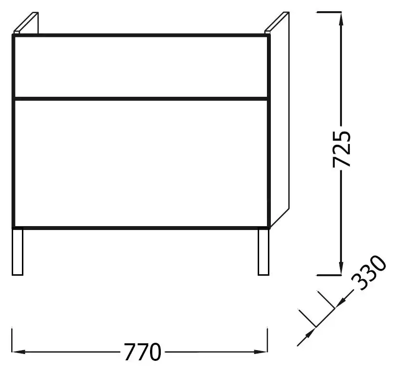 J. Delafon EB927-J5 тумба PRESQU`ILE без раковины 77*535 (бел)