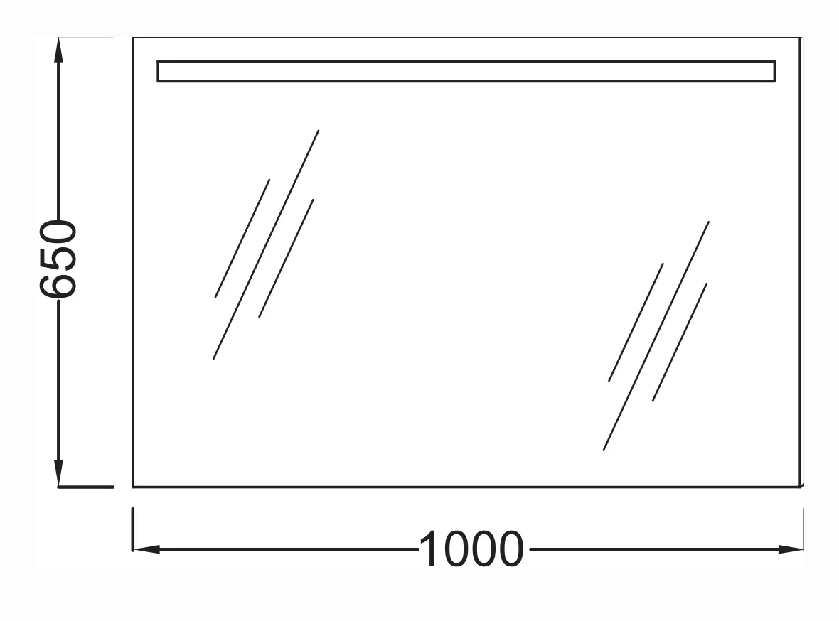 Зеркало с подсветкой 100*3*65 EB1416-NF