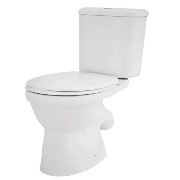 Унитаз-компакт Бореаль антивсплеск эконом с кос. выпуском, двухр. арм, сиденье полипр. 1WH301704 Santek