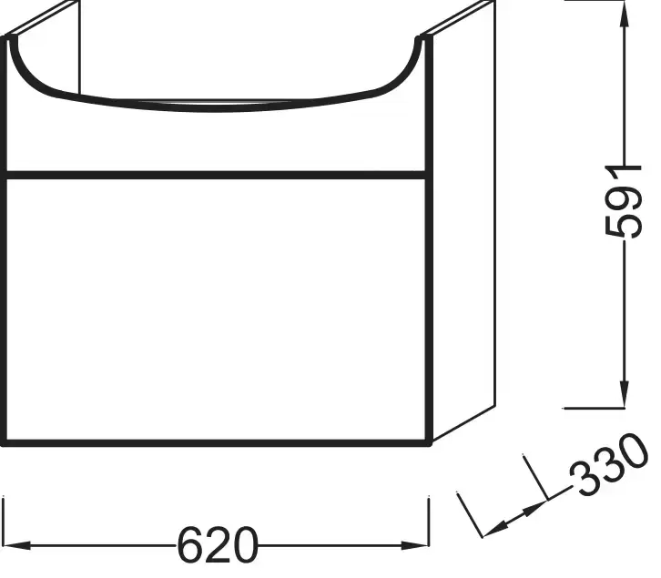 J. Delafon EB880-J5 тумба ODEON UP без раковины 62*614 (бел)