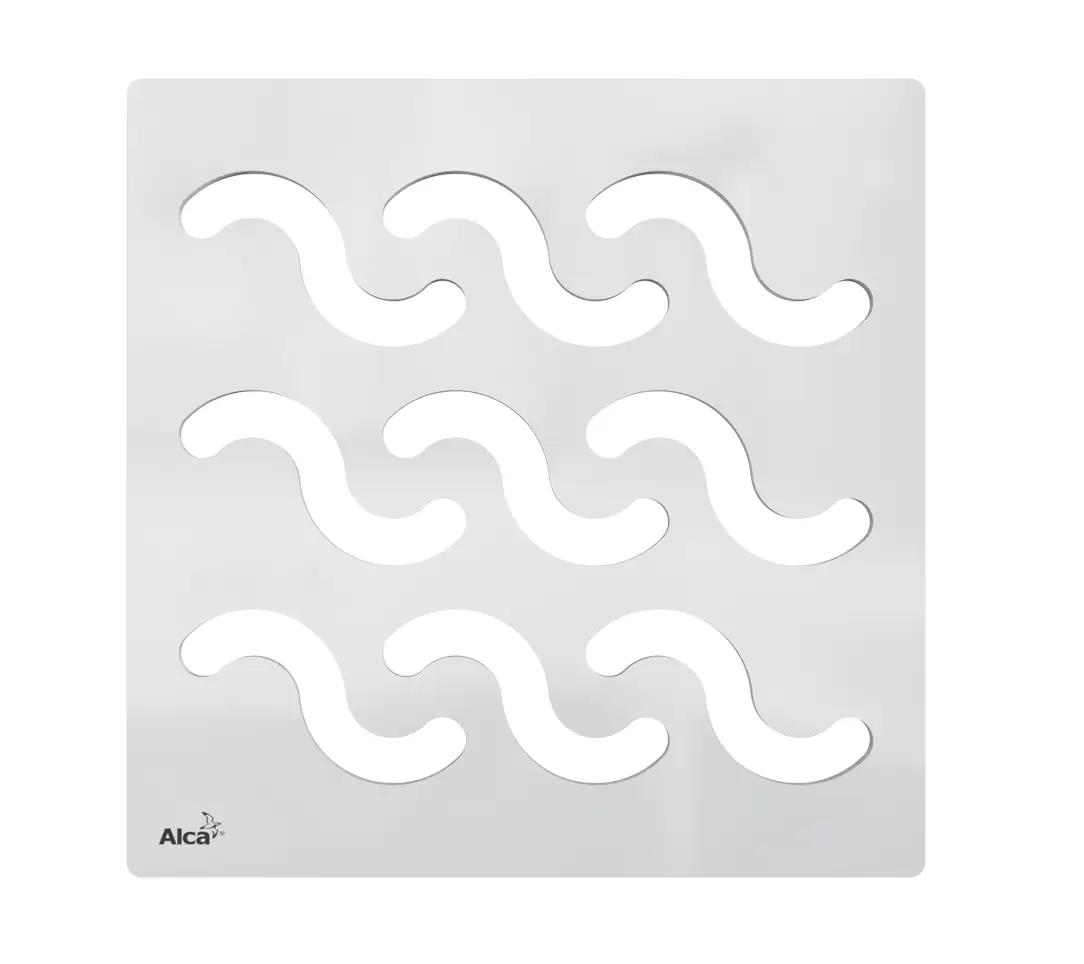 Дизайновая решетка 102 × 102 × 5 латунь – хром MPV002 ALCAPLAST