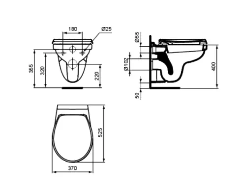 Унитаз подвесной+сиденье с микролифтом SETE406661