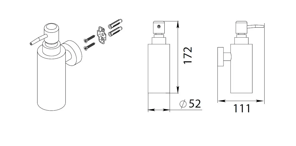 Дозатор Hotel для жидкого мыла FX-31012B FIXSEN