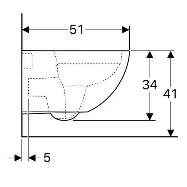 Унитаз подвесной ACANTO безободковый (белый) 500.600.01.2