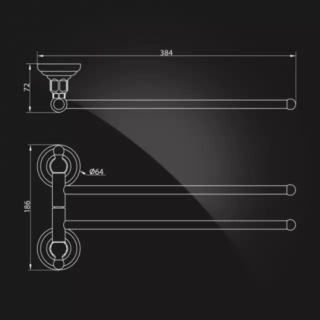 Держатель полотенец двойной Elghansa PRK-725