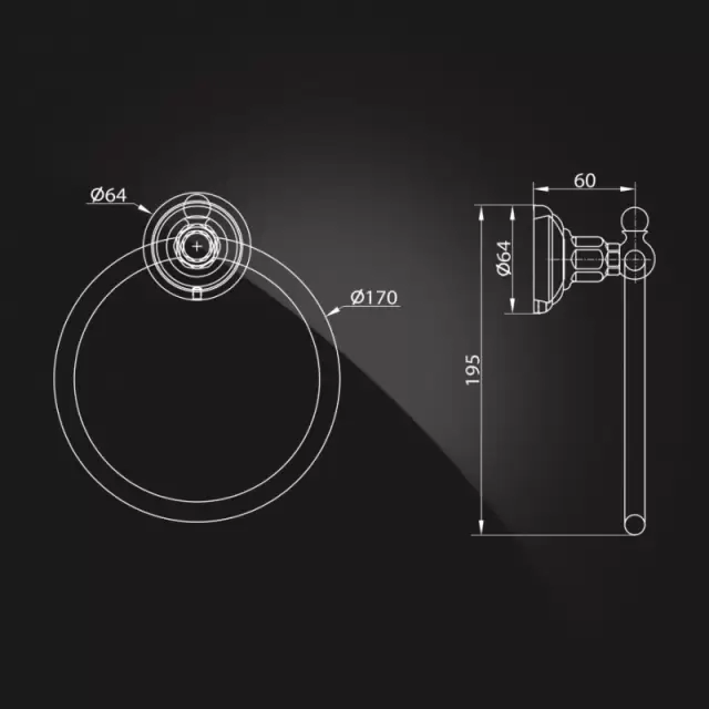 Кольцо для полотенца Elghansa PRK-875